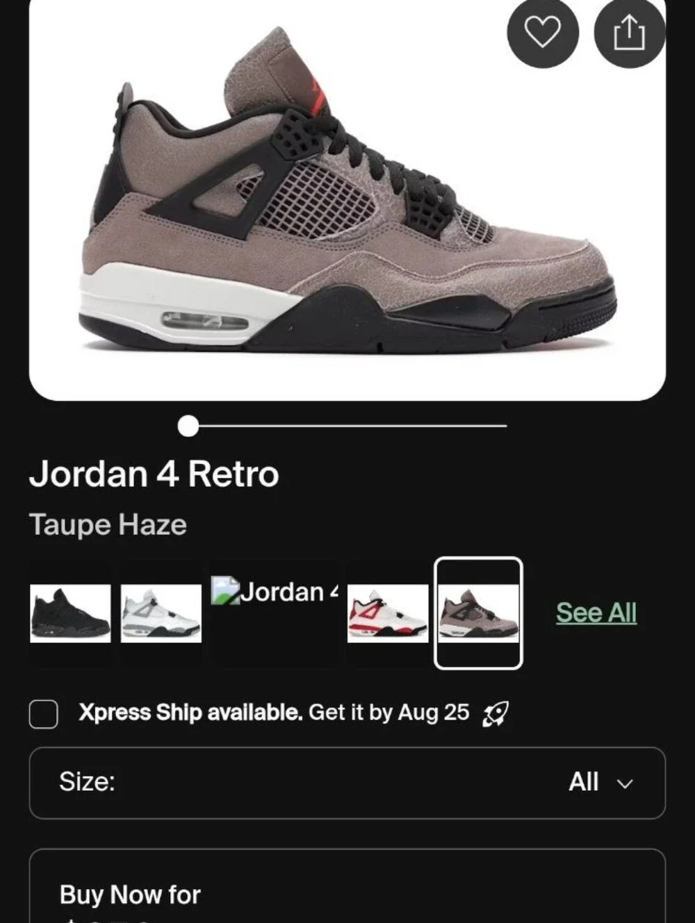 Jordan 4 Retro Toupe